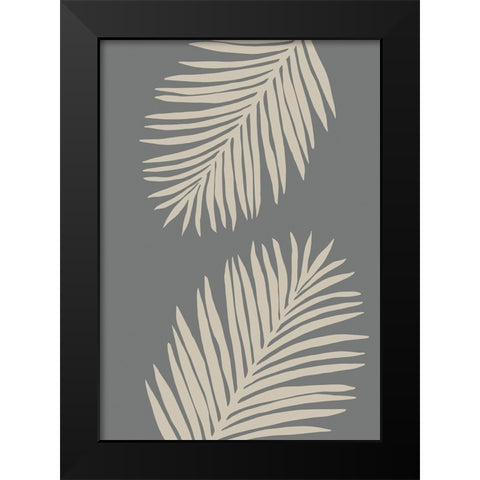 Leaves 005 Black Modern Wood Framed Art Print by Pictufy Studio