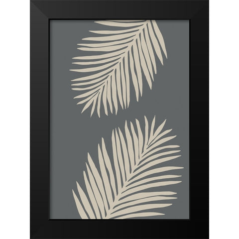 Leaves 006 Black Modern Wood Framed Art Print by Pictufy Studio
