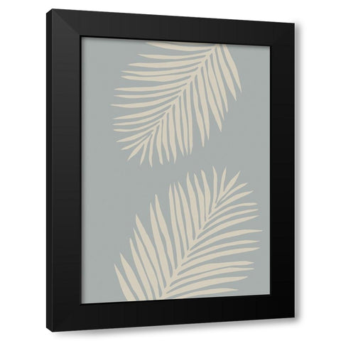 Leaves 007 Black Modern Wood Framed Art Print by Pictufy Studio