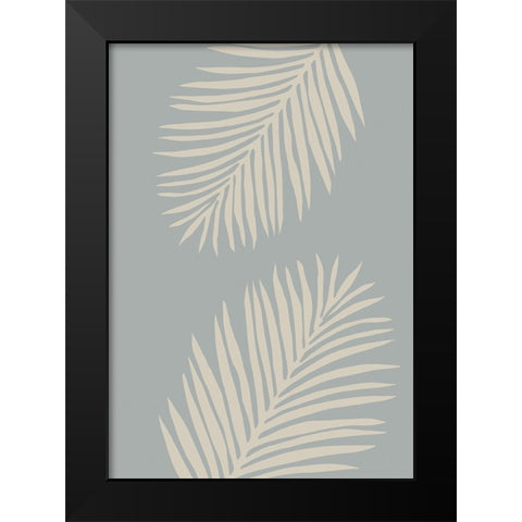Leaves 007 Black Modern Wood Framed Art Print by Pictufy Studio