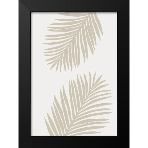 Leaves 009 Black Modern Wood Framed Art Print by Pictufy Studio