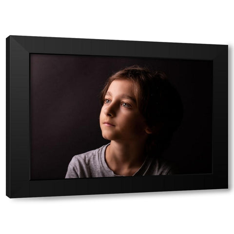 Mihai Black Modern Wood Framed Art Print by Watkins, Carmen