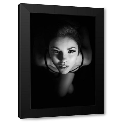 Ritratto Di Silvia Black Modern Wood Framed Art Print with Double Matting by Fidanza, Toni