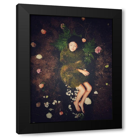 It Starts In The Woods Black Modern Wood Framed Art Print with Double Matting by Margau, Delphine