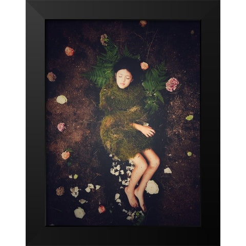 It Starts In The Woods Black Modern Wood Framed Art Print by Margau, Delphine