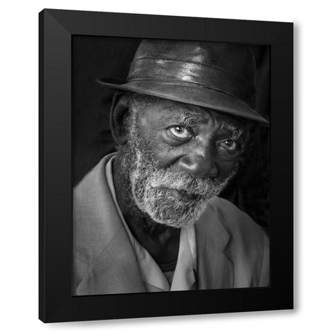 Mario Black Modern Wood Framed Art Print with Double Matting by Creativeartsolution, Khoshro