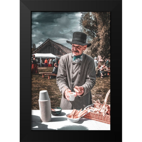 The Son Of The Nations Black Modern Wood Framed Art Print by Kaprano, Normunds