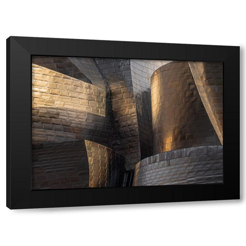 Volumes And Textures At The Guggenheim Black Modern Wood Framed Art Print by Urrutia, Adolfo