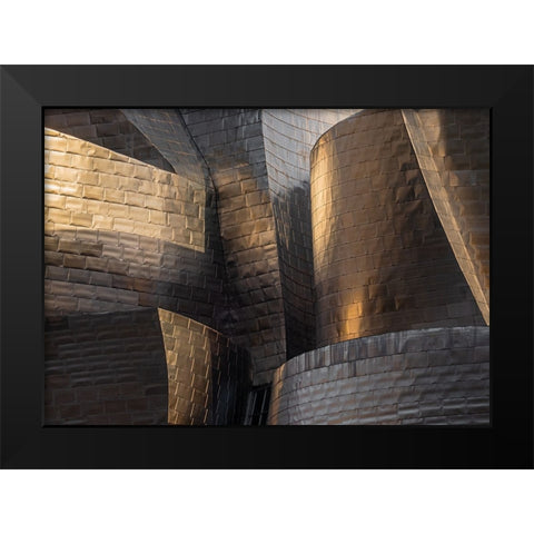 Volumes And Textures At The Guggenheim Black Modern Wood Framed Art Print by Urrutia, Adolfo