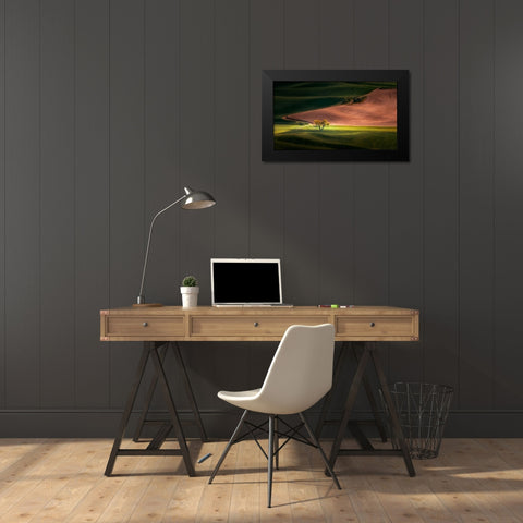 EobcÂ”D Black Modern Wood Framed Art Print by Fengying Long