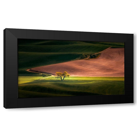 EobcÂ”D Black Modern Wood Framed Art Print by Fengying Long