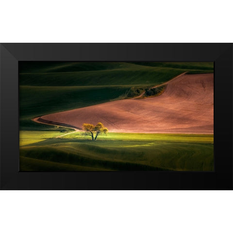EobcÂ”D Black Modern Wood Framed Art Print by Fengying Long