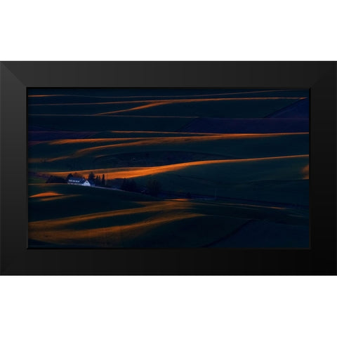 EobcÂ”D Black Modern Wood Framed Art Print by Fengying Long