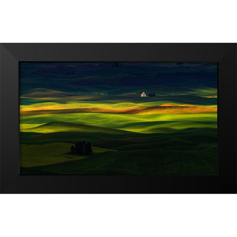 EobcÂ”D Black Modern Wood Framed Art Print by Fengying Long