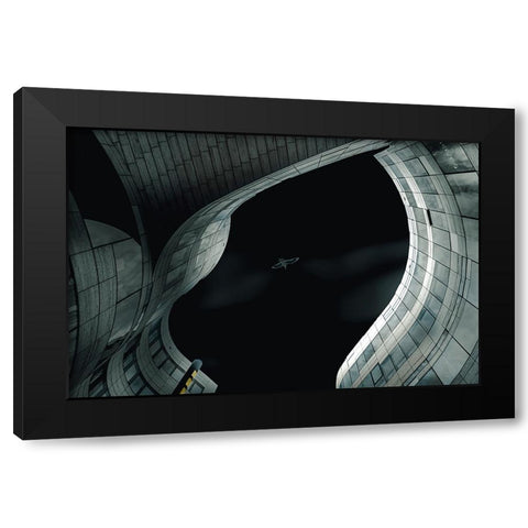 Open Space Black Modern Wood Framed Art Print by Ruckert, Stephan