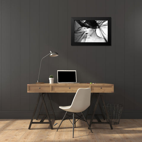 Mahsun Black Modern Wood Framed Art Print by Saeidinia, Afshin