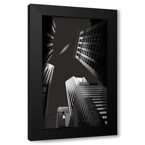 Bank Band Black Modern Wood Framed Art Print with Double Matting by Lilizaimu, Cintia