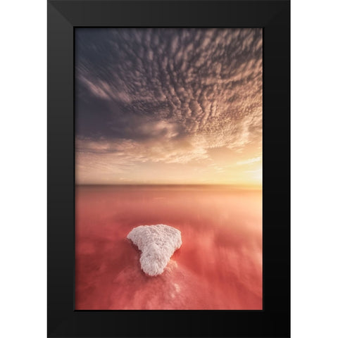 Salinas De Torrevieja-Spain Black Modern Wood Framed Art Print by Antonio Trivino, Jose