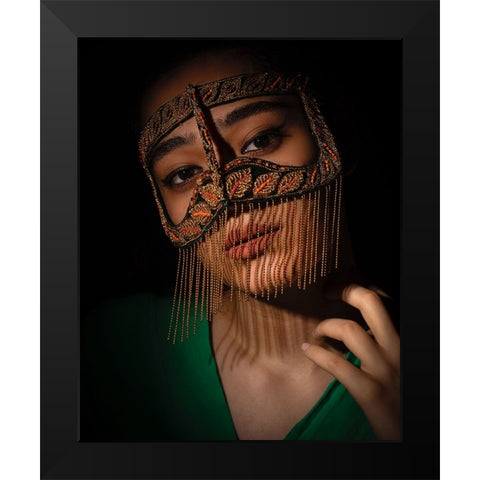 Minstrel Black Modern Wood Framed Art Print by Keramati, Saeed