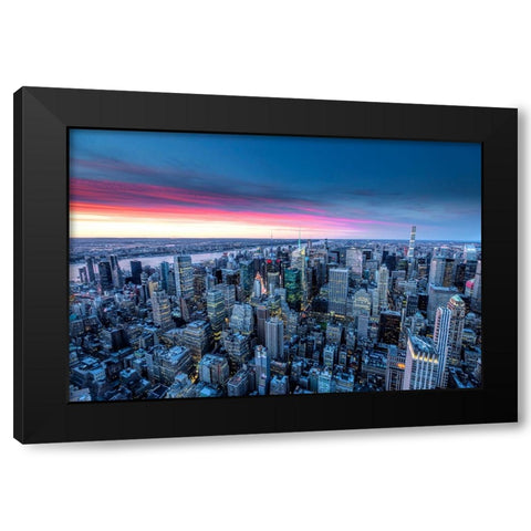 Nyc Skyline Black Modern Wood Framed Art Print by Sowter, Ashley