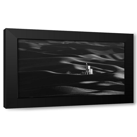 The Farm Land Black Modern Wood Framed Art Print with Double Matting by Donnahom