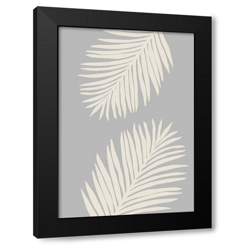 Leaves 009 Black Modern Wood Framed Art Print by 1x Studio