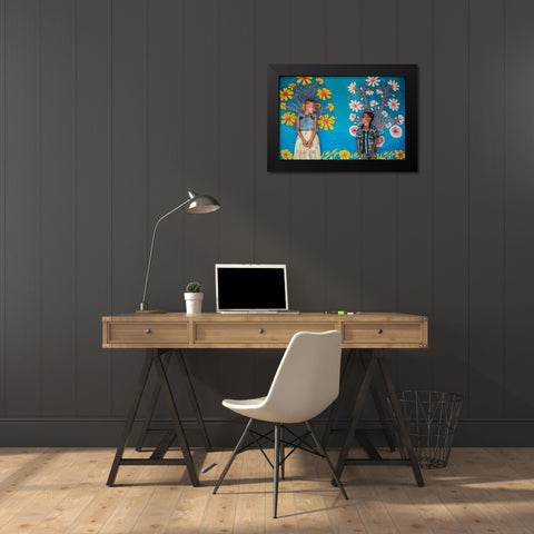 Untitled Black Modern Wood Framed Art Print by Alam Khan, Rakibul