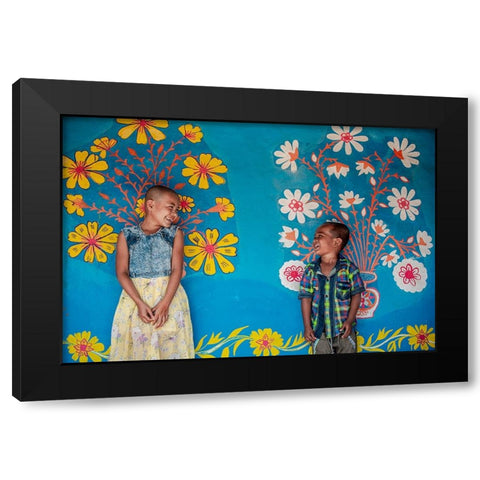 Untitled Black Modern Wood Framed Art Print with Double Matting by Alam Khan, Rakibul
