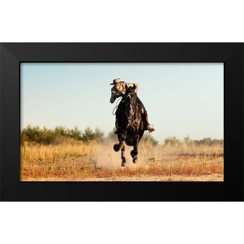 Catch ItaÂ€B Black Modern Wood Framed Art Print by Weerink, Celine