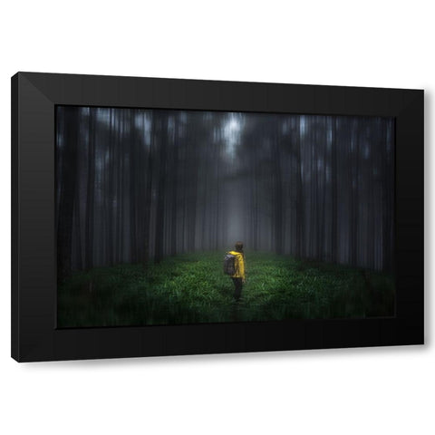 Anxious Forest Black Modern Wood Framed Art Print by Sugita, Masaki