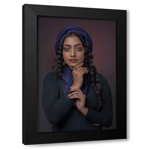 IVlina Black Modern Wood Framed Art Print with Double Matting by Chattopadhyay, Debasish