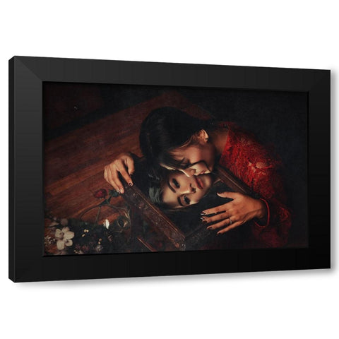 Ngaca Black Modern Wood Framed Art Print with Double Matting by Abdillah, Djayent