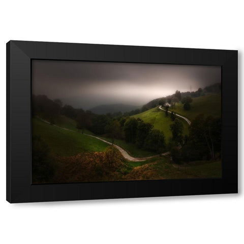 A Bright Place For Mind Black Modern Wood Framed Art Print by Manini, Filippo
