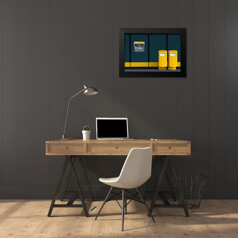 The Guardians Black Modern Wood Framed Art Print by Marcel, Streiff