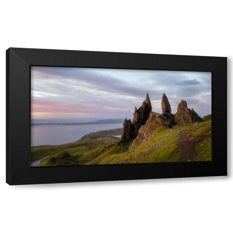 Old Man Storr-Scotland Black Modern Wood Framed Art Print by Simon, Ricky
