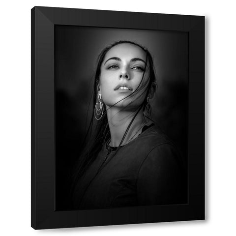 Ritratto Di Valentina Black Modern Wood Framed Art Print by Fidanza, Toni