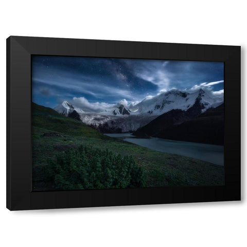 Tibet. Black Modern Wood Framed Art Print by Jin, Bihuan