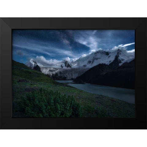 Tibet. Black Modern Wood Framed Art Print by Jin, Bihuan