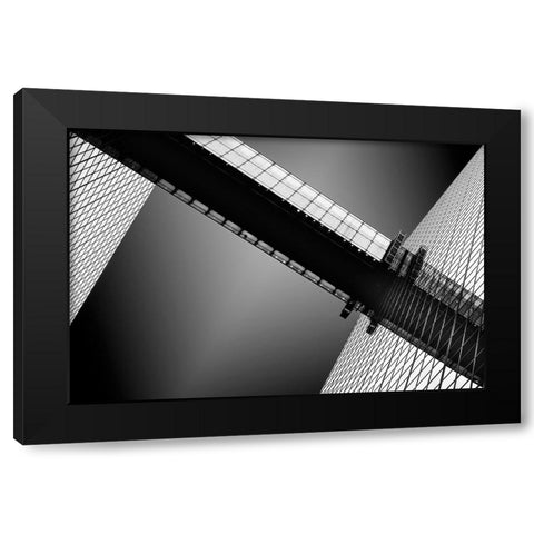 Diagonal Crossing Black Modern Wood Framed Art Print with Double Matting by Van Son, Greetje