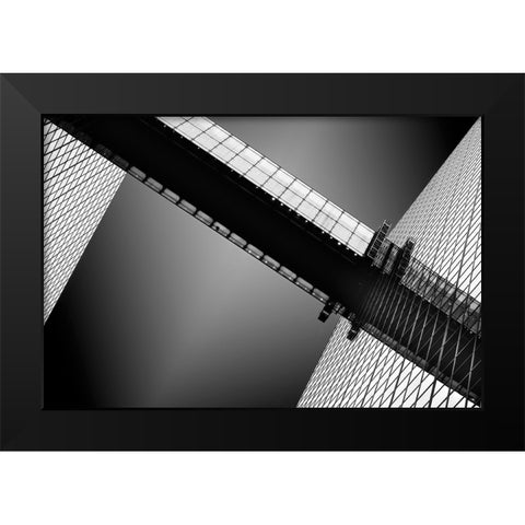 Diagonal Crossing Black Modern Wood Framed Art Print by Van Son, Greetje