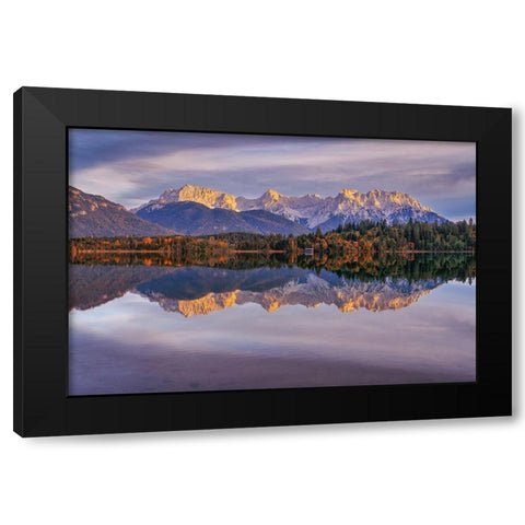 Autumn Lake Black Modern Wood Framed Art Print by Maier, Norbert