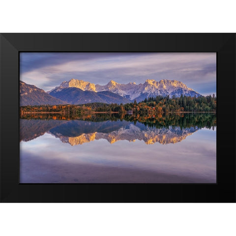 Autumn Lake Black Modern Wood Framed Art Print by Maier, Norbert