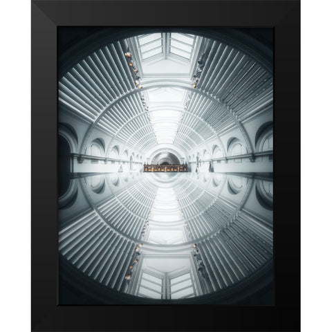 X Black Modern Wood Framed Art Print by George, David