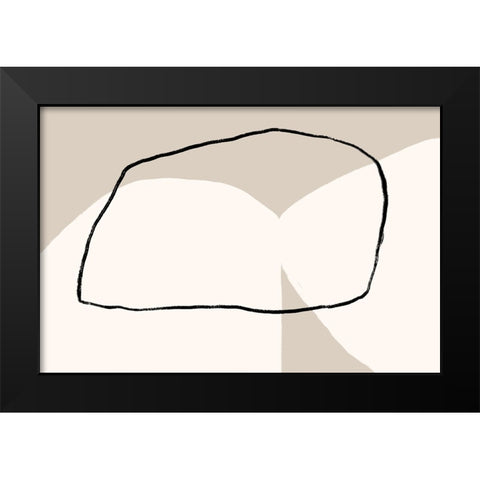 Abstractions No 1 Black Modern Wood Framed Art Print by uplusmestudio