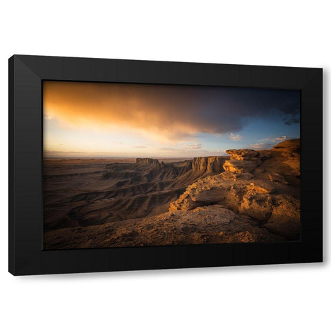 The First Light Black Modern Wood Framed Art Print with Double Matting by Wei, Willa