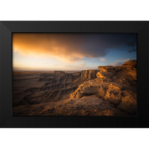 The First Light Black Modern Wood Framed Art Print by Wei, Willa