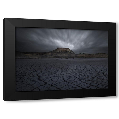Dry Land Black Modern Wood Framed Art Print by Deng, Larry