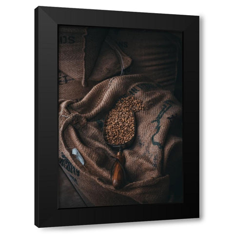 Coffee Black Modern Wood Framed Art Print by Hamedani, Ardalan