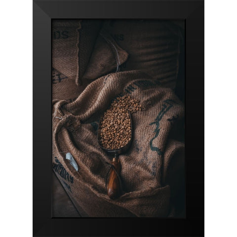 Coffee Black Modern Wood Framed Art Print by Hamedani, Ardalan