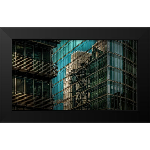 Mirror Cabinet Black Modern Wood Framed Art Print by Ruckert, Stephan